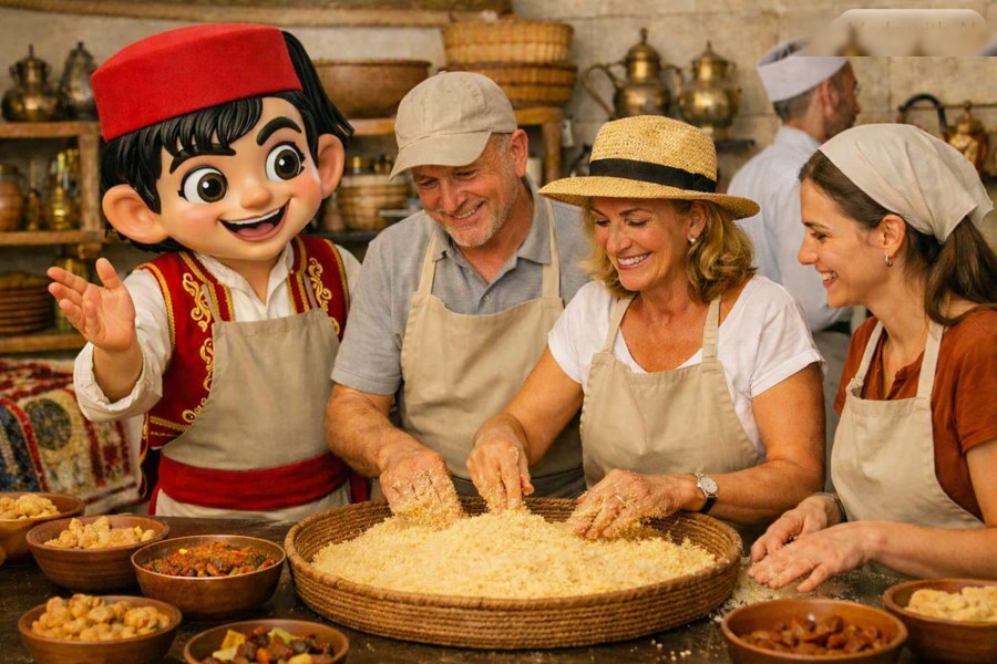 Golden Sindbad et la préparation du couscous